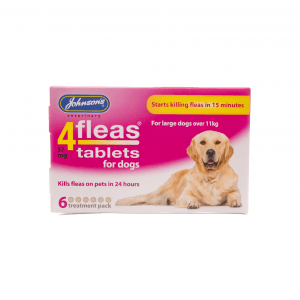 Johnsons 4Fleas Tabs Dog >11kg 6x6 - North East Pet Shop Johnsons Veterinary Products