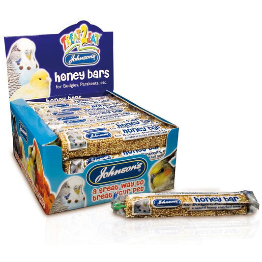 Johnsons Budgie Honey Bars x40 - North East Pet Shop Johnsons Veterinary Products