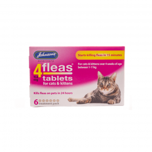 Johnsons Cat Kit 4Fleas 11.4mg 6Tabx6 - North East Pet Shop Johnsons Veterinary Products