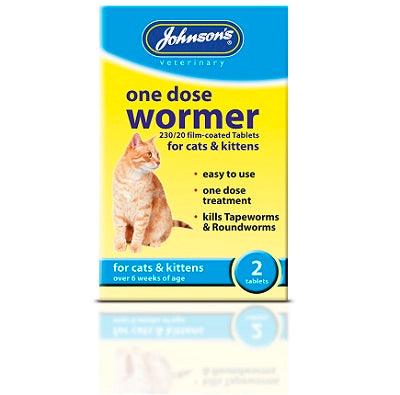 Johnsons Cat Kit One Dose Wormer 2tab x6 - North East Pet Shop Johnsons Veterinary Products