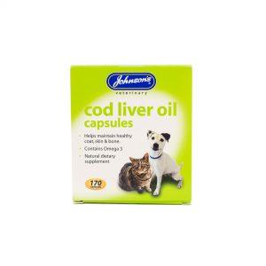 Johnsons Cod Liver Oil Capsules 170x3 - North East Pet Shop Johnsons Veterinary Products