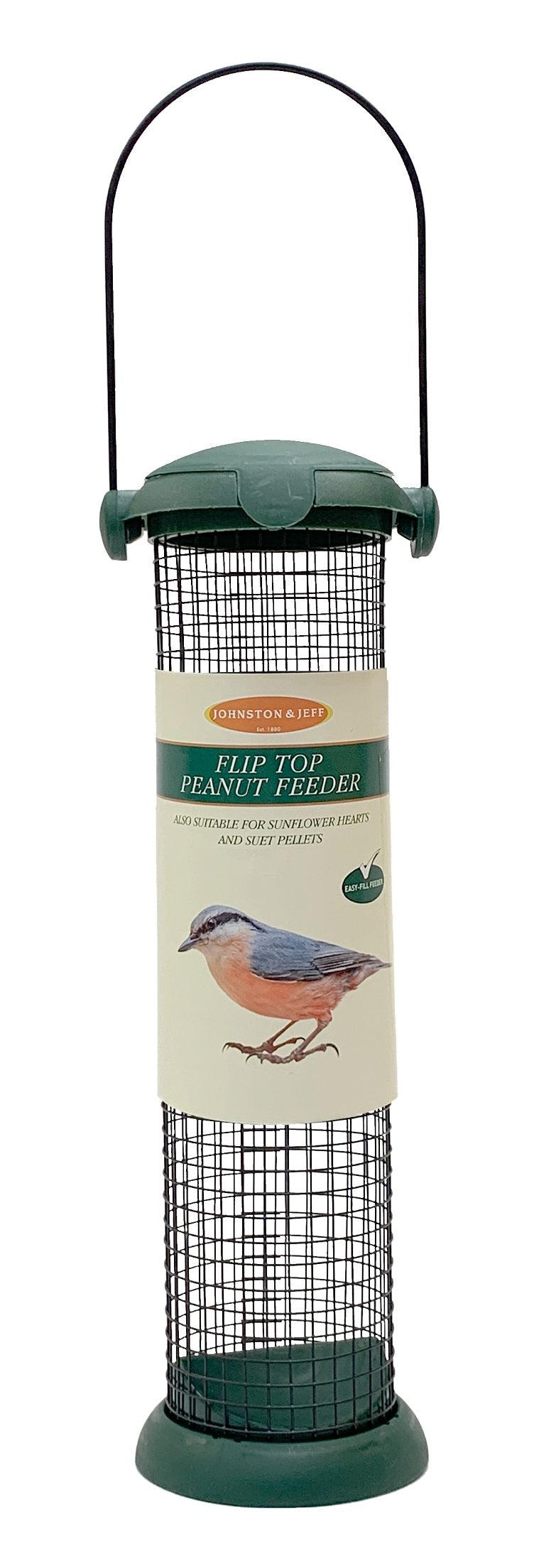 Johnston & Jeff Flip Top Peanut Feeder 28cm - North East Pet Shop Johnston & Jeff