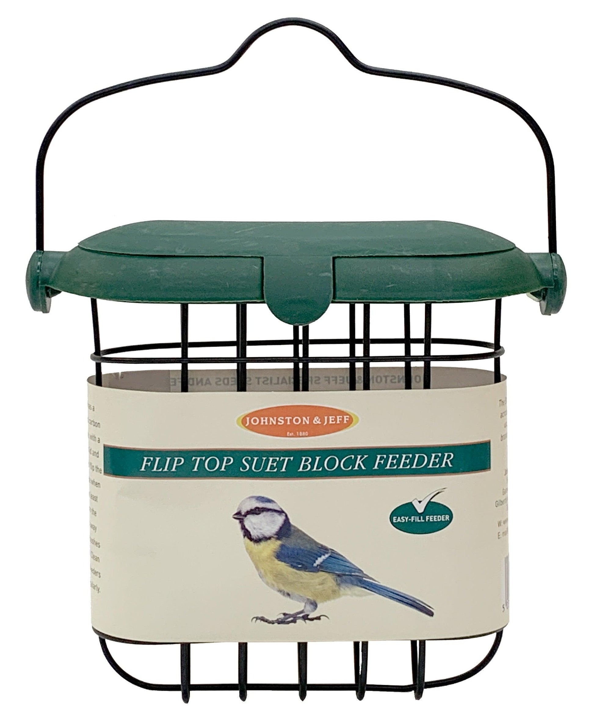 Johnston & Jeff Flip Top Suet Block Feeder 12cm - North East Pet Shop Johnston & Jeff