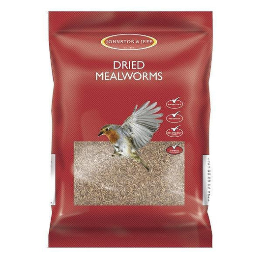 Johnston & Jeff Mealworms 12x100g - North East Pet Shop Johnston & Jeff