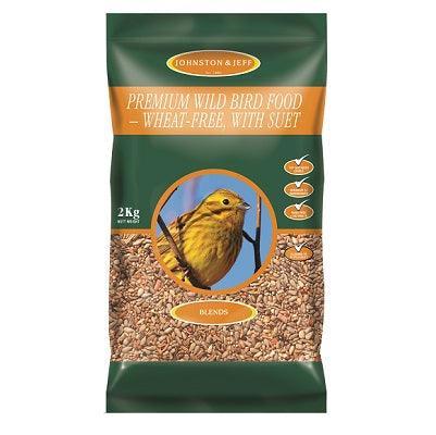 Johnston & Jeff Premium Wild Bird with Suet 6x2 kg - North East Pet Shop Johnston & Jeff