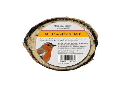Johnston & Jeff Suet Coconut Half Plain x30 - North East Pet Shop Johnston & Jeff