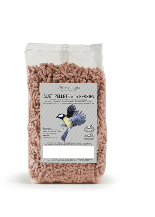 Johnston & Jeff Suet Pellets with Berries 12x1kg - North East Pet Shop Johnston & Jeff