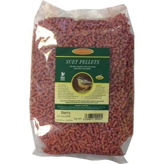 Johnston & Jeff Suet Pellets with Berries 6x2kg - North East Pet Shop Johnston & Jeff