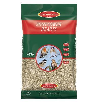 Johnston & Jeff Sunflower Hearts 12.75kg - North East Pet Shop Sunflower