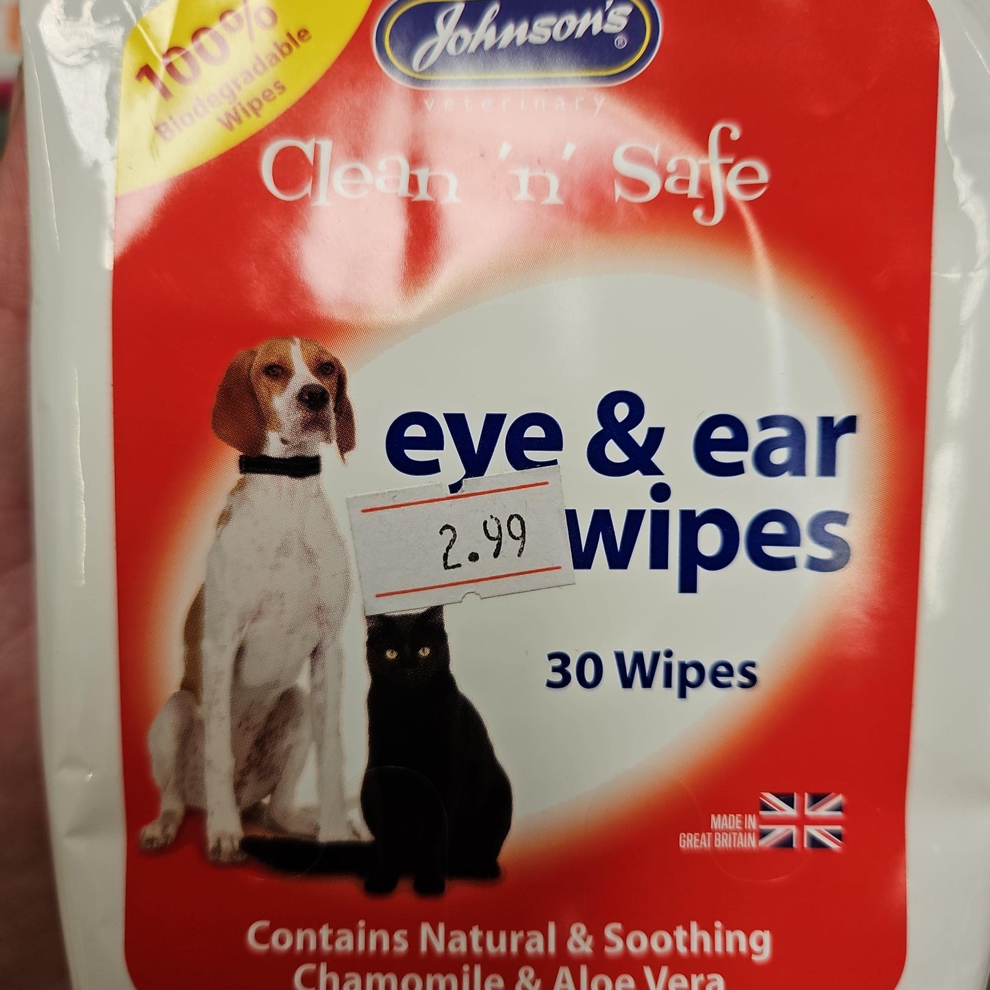 JVP Eye & Ear Wipes (30) - North East Pet Shop Johnson's