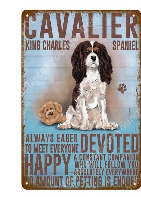 King Charles Dog Tin Sign - North East Pet Shop North East Pet Shop