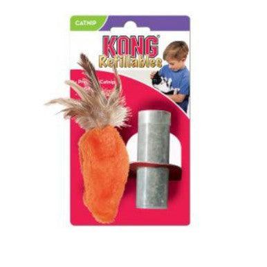 KONG Cat Refillable Catnip Feather Top Carrot - North East Pet Shop KONG