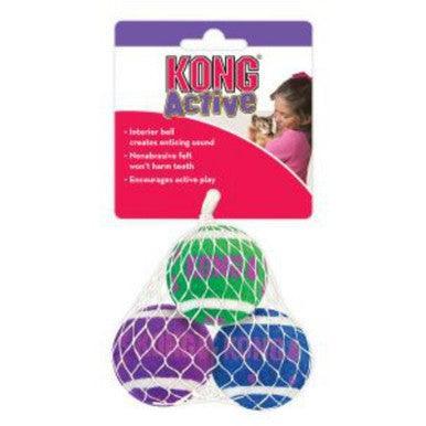 KONG Cat Tennis Balls With Bells - North East Pet Shop KONG