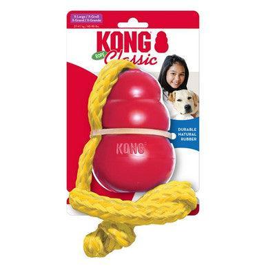 KONG Classic with Rope Extra Large - North East Pet Shop KONG