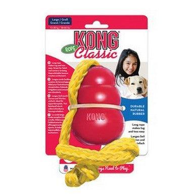 KONG Classic with Rope Medium - North East Pet Shop KONG