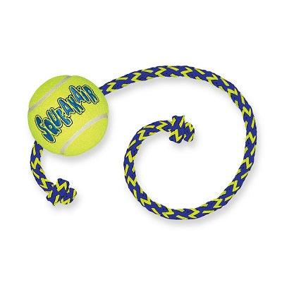 Kong SqueakAir Ball with Rope - North East Pet Shop Kong