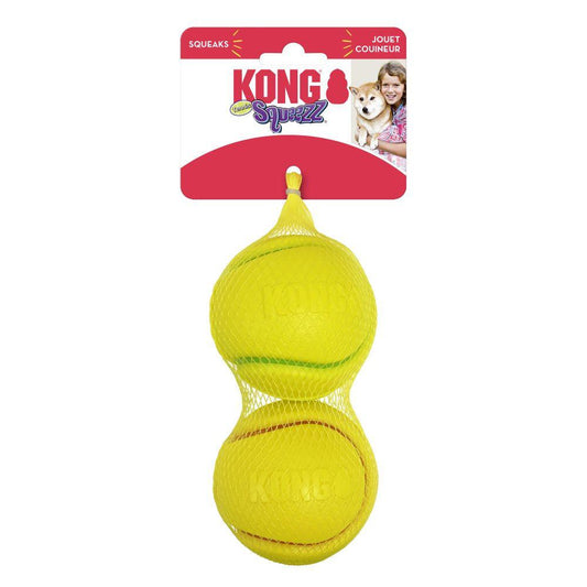 Kong Squeezz Tennis Ball x2 - North East Pet Shop Kong