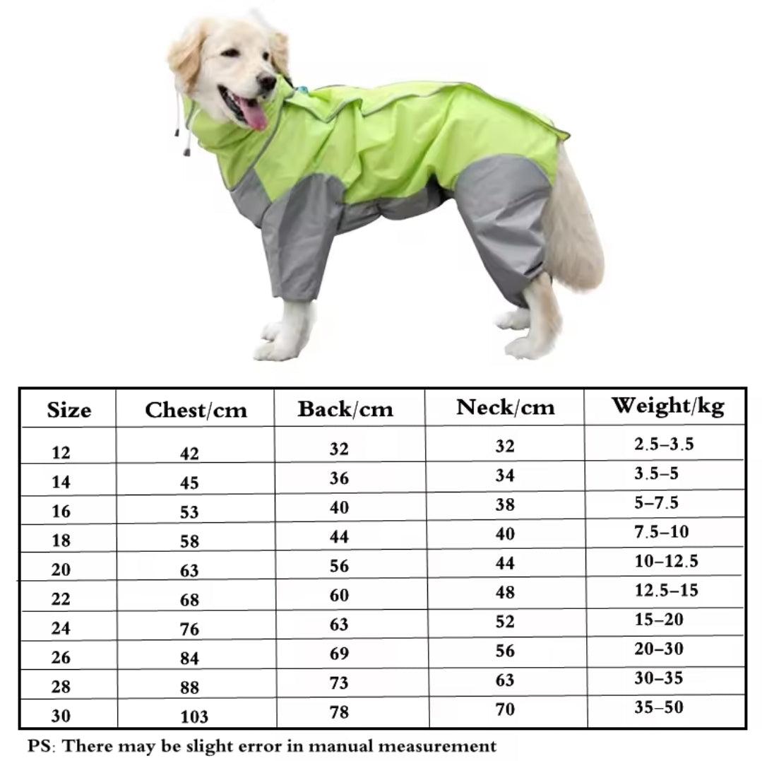 Large Dog Rain Coat - All-In-One - North East Pet Shop North East Pet Shop