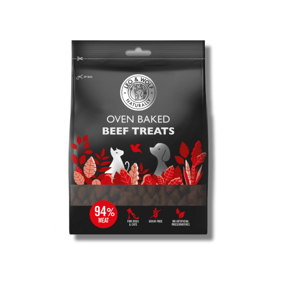 Leo & Wolf Oven Baked BEEF Treats 100G