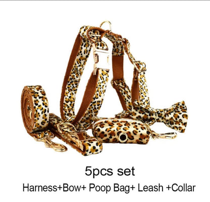 Leopard Print Dog Harness, Lead & Accessories - North East Pet Shop Dog Shack UK