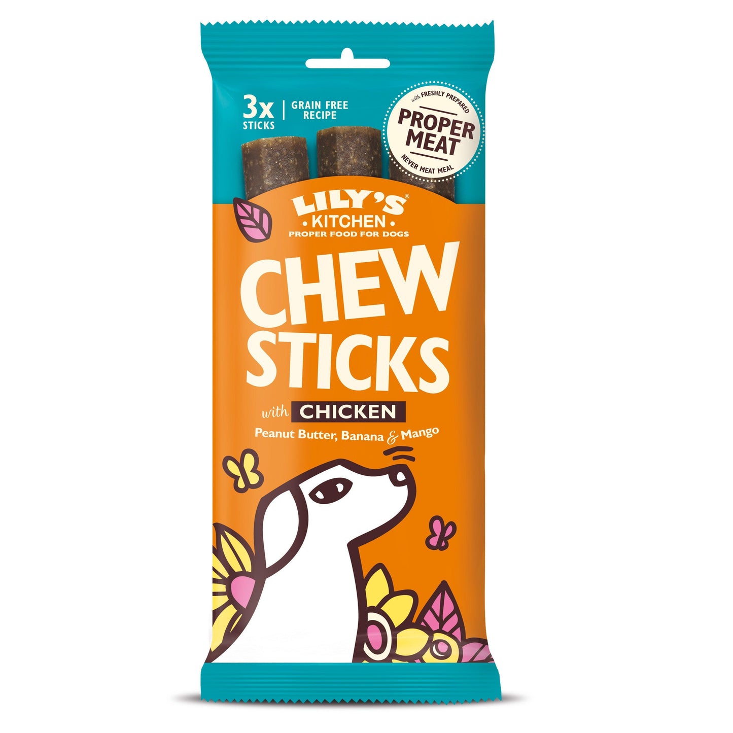 Lily's Kitchen Chew Sticks with Chicken 3 Sticks 120g - North East Pet Shop Lily's Kitchen