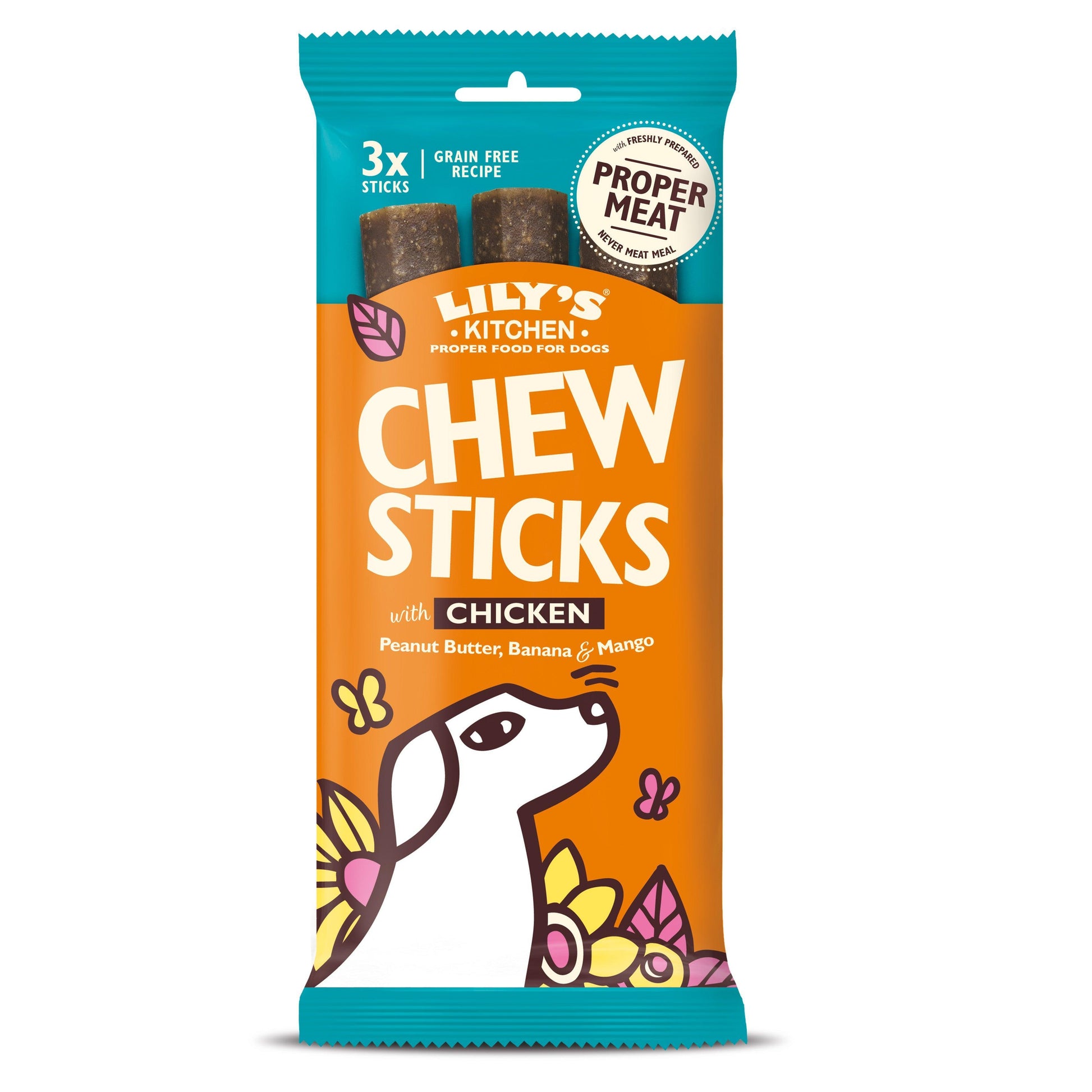 Lily's Kitchen Chew Sticks with Chicken 3 Sticks 120g - North East Pet Shop Lily's Kitchen