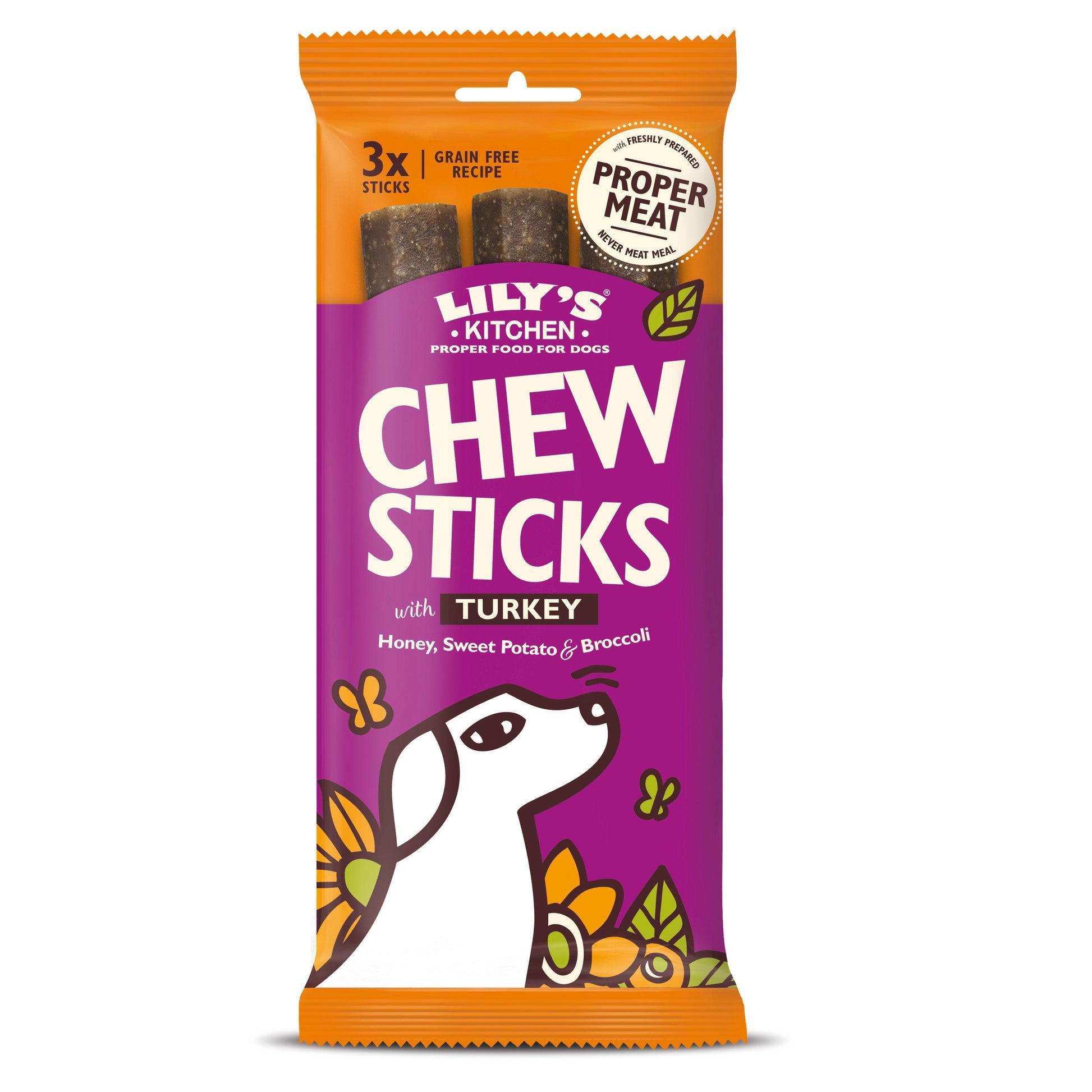 Lily's Kitchen Chew Sticks with Turkey 3 Sticks 120g - North East Pet Shop Lily's Kitchen