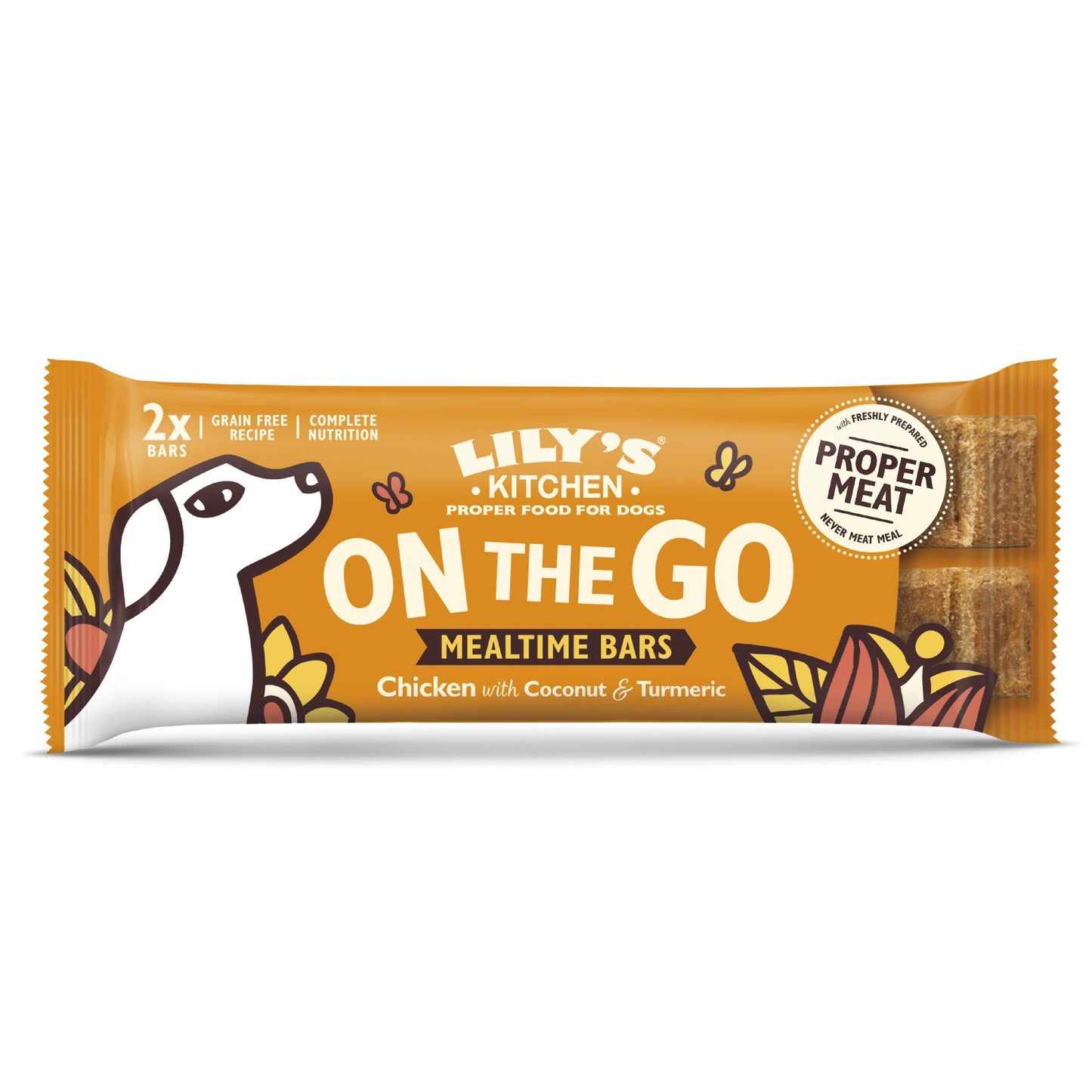 Lily's Kitchen On the Go Bar Chicken with Coconut & Turmeric 2 Pack - North East Pet Shop Lily's Kitchen