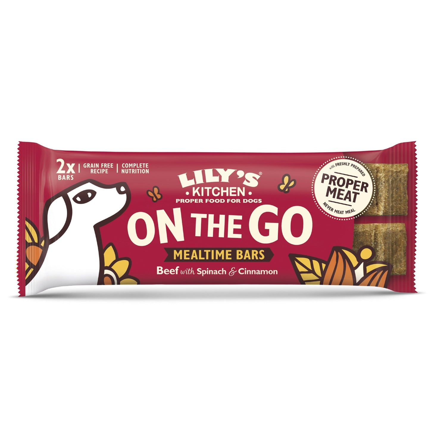 Lily's Kitchen On the Go Bars Beef with Spinach & Cinnamon 2 Pack - North East Pet Shop Lily's Kitchen