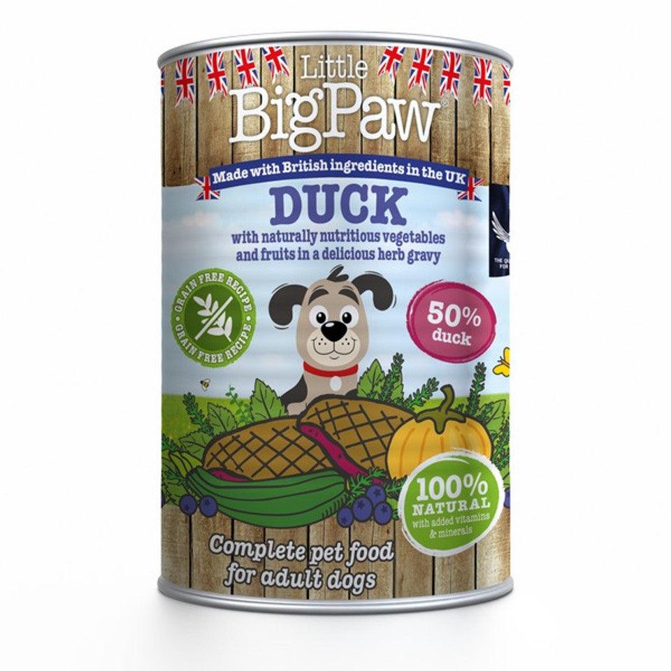 Little Big Paw Dog Duck Blueberries & Pumpkin 390g x 12 - North East Pet Shop Little Big Paw