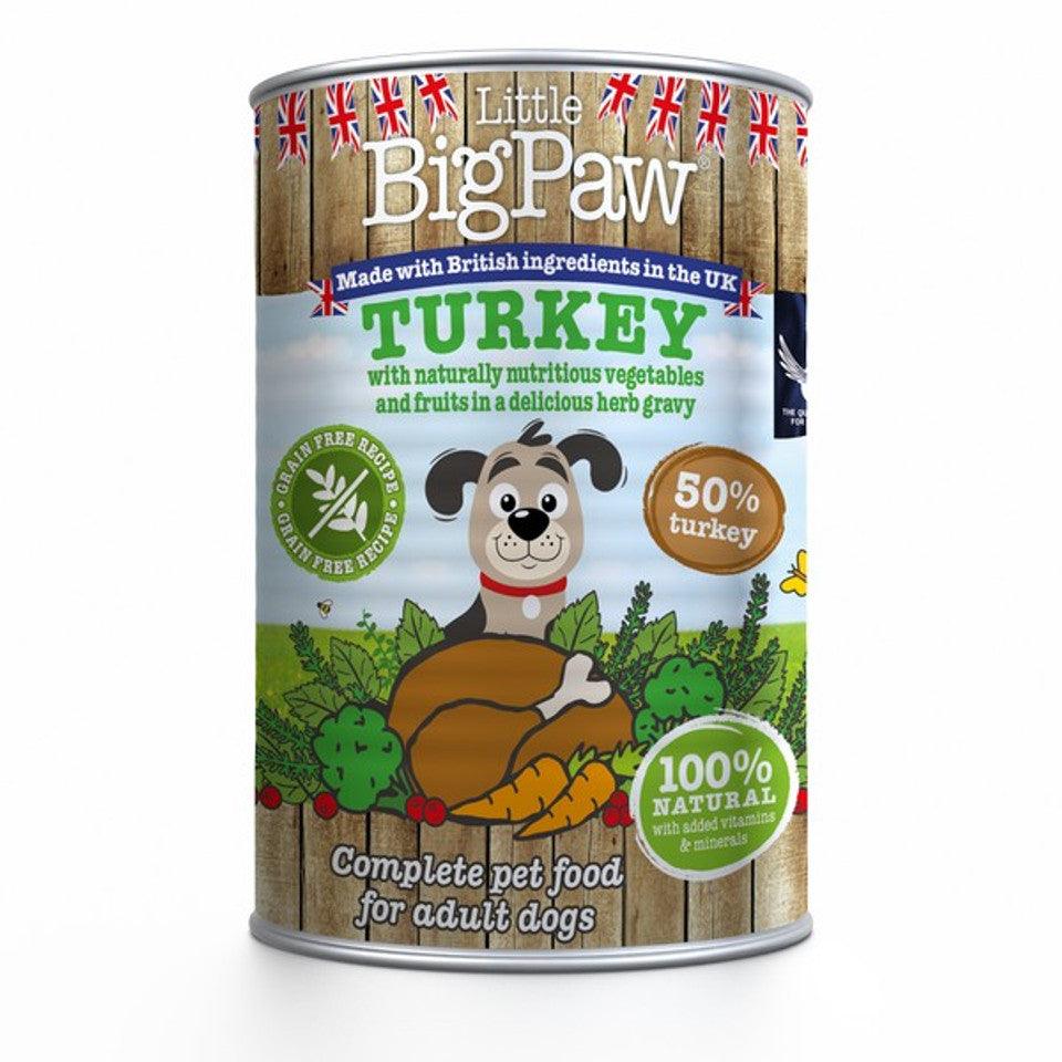 Little Big Paw Dog Turkey Broccoli & Cranberries 390g x 12 - North East Pet Shop Little Big Paw