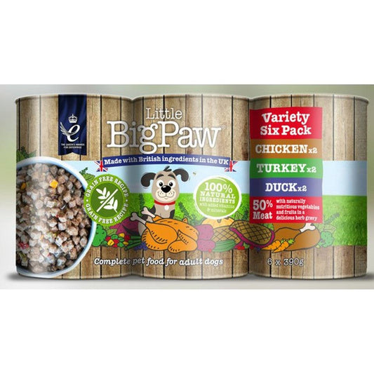 Little Big Paw Dog Variety 390g x 6Pk - North East Pet Shop Little Big Paw