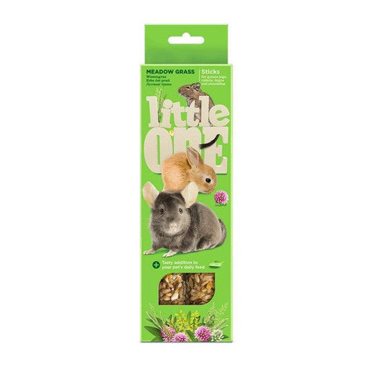 Little One Sticks for guinea pigs, rabbits and chinchillas with meadow grass, 2x55g - North East Pet Shop The Little One