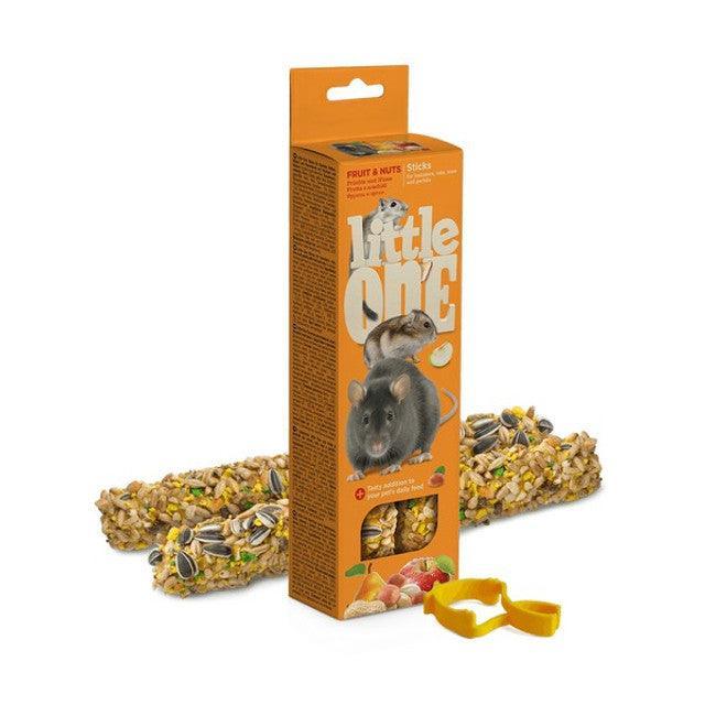 Little One Sticks For Hamsters, Rats, Mice And Gerbils With Fruit And Nuts 2x60G - North East Pet Shop The Little One