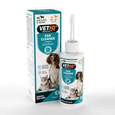M & C VetIQ Ear Cleaner For Dogs and Cats 100ml - North East Pet Shop Vet IQ