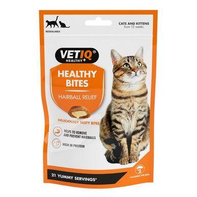 M & C VetIQ Healthy Bites Hairball Remedy Cat Treats 65g - North East Pet Shop Vet IQ