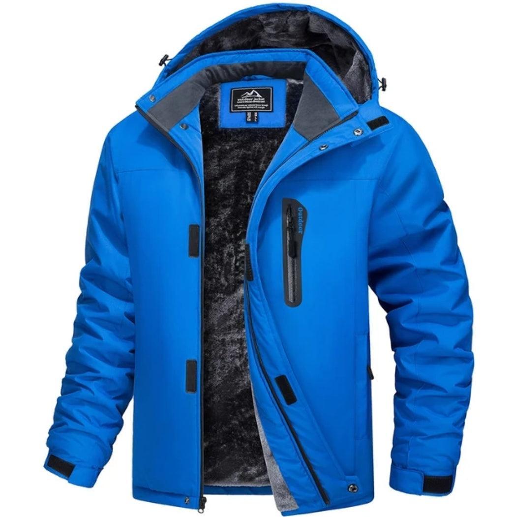MAGCOMSEN Men's Fleece Thicken Jackets Waterproof Shell Hooded Coats Multi-pockets Winter Hiking Skiing Travel Jacket - North East Pet Shop Dog Shack UK