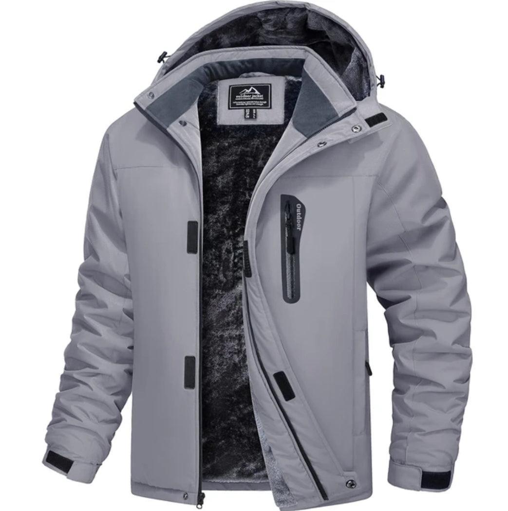 MAGCOMSEN Men's Fleece Thicken Jackets Waterproof Shell Hooded Coats Multi-pockets Winter Hiking Skiing Travel Jacket - North East Pet Shop Dog Shack UK