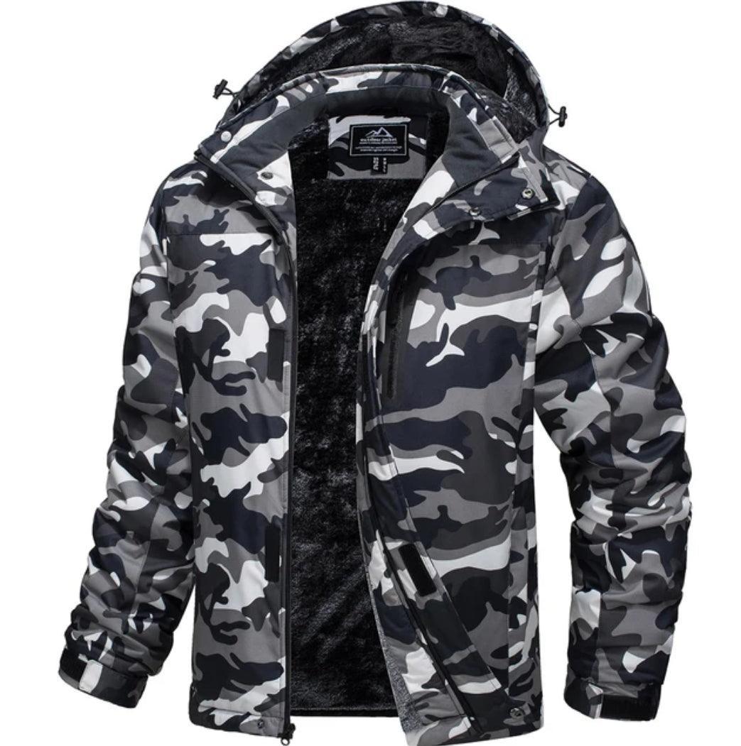 MAGCOMSEN Men's Fleece Thicken Jackets Waterproof Shell Hooded Coats Multi-pockets Winter Hiking Skiing Travel Jacket - North East Pet Shop Dog Shack UK