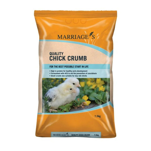 Marriages Chick Crumbs+Coccidiostat 7.5kg - North East Pet Shop Marriage's