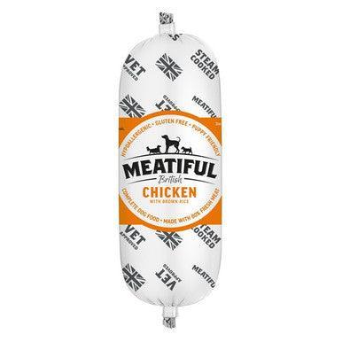 Meatiful British Chicken & Brown Rice Sausage 320g - North East Pet Shop Meatiful