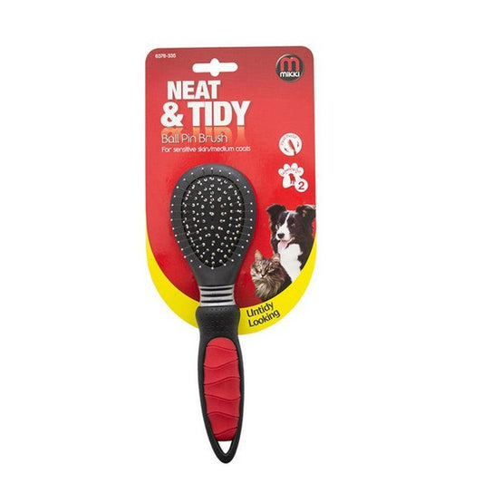 Mikki Ball Pin Brush For Sensitive Skin Med Coats Small - North East Pet Shop Mikki