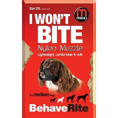 Mikki Nylon Fabric Muzzle Size 2 XLarge - North East Pet Shop Mikki