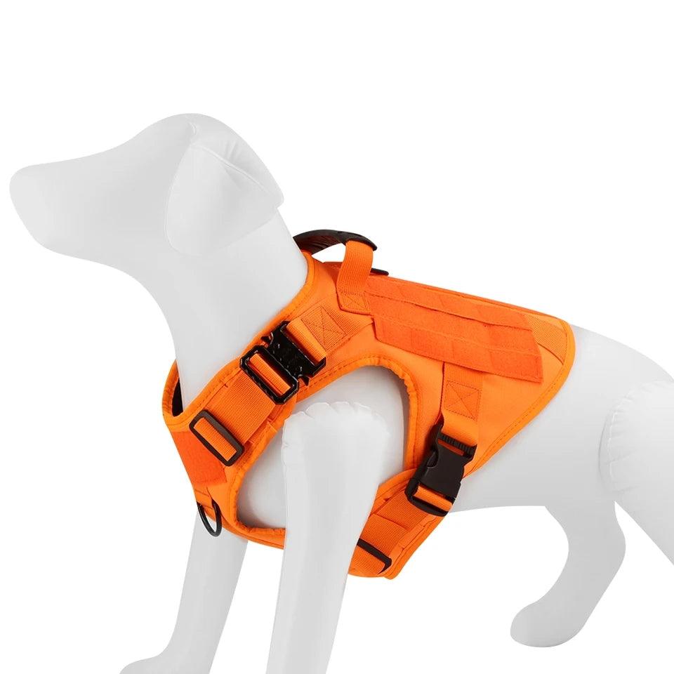 Military Grade Tactical Dog Harness Set (LIMITED EDITION ORANGE) - North East Pet Shop North East Pet Shop