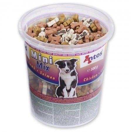 Mini Bones Mixed Tub (Chicken/ Lamb/ Salmon) 500g - North East Pet Shop Antos