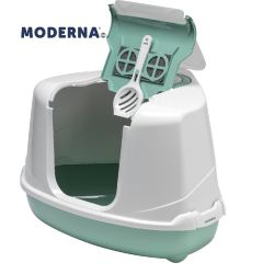 Moderna Corner Hooded Flip Loo Litter Tray - North East Pet Shop Moderna