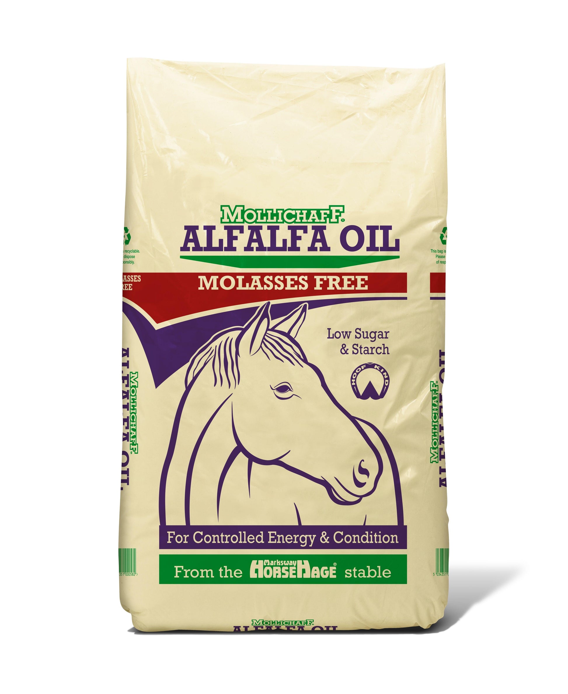 Mollichaff Alfalfa Oil Molasses Free - North East Pet Shop Mollichaff