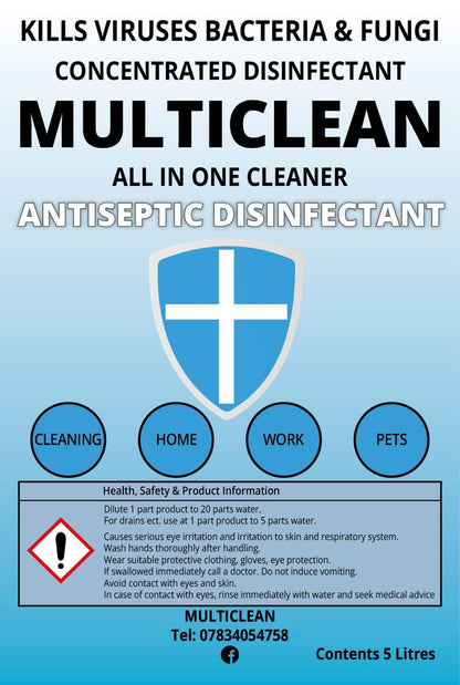 Multiclean Pet Safe Disinfectant Cleaner - 1 Litre - North East Pet Shop Mr. Multiclean
