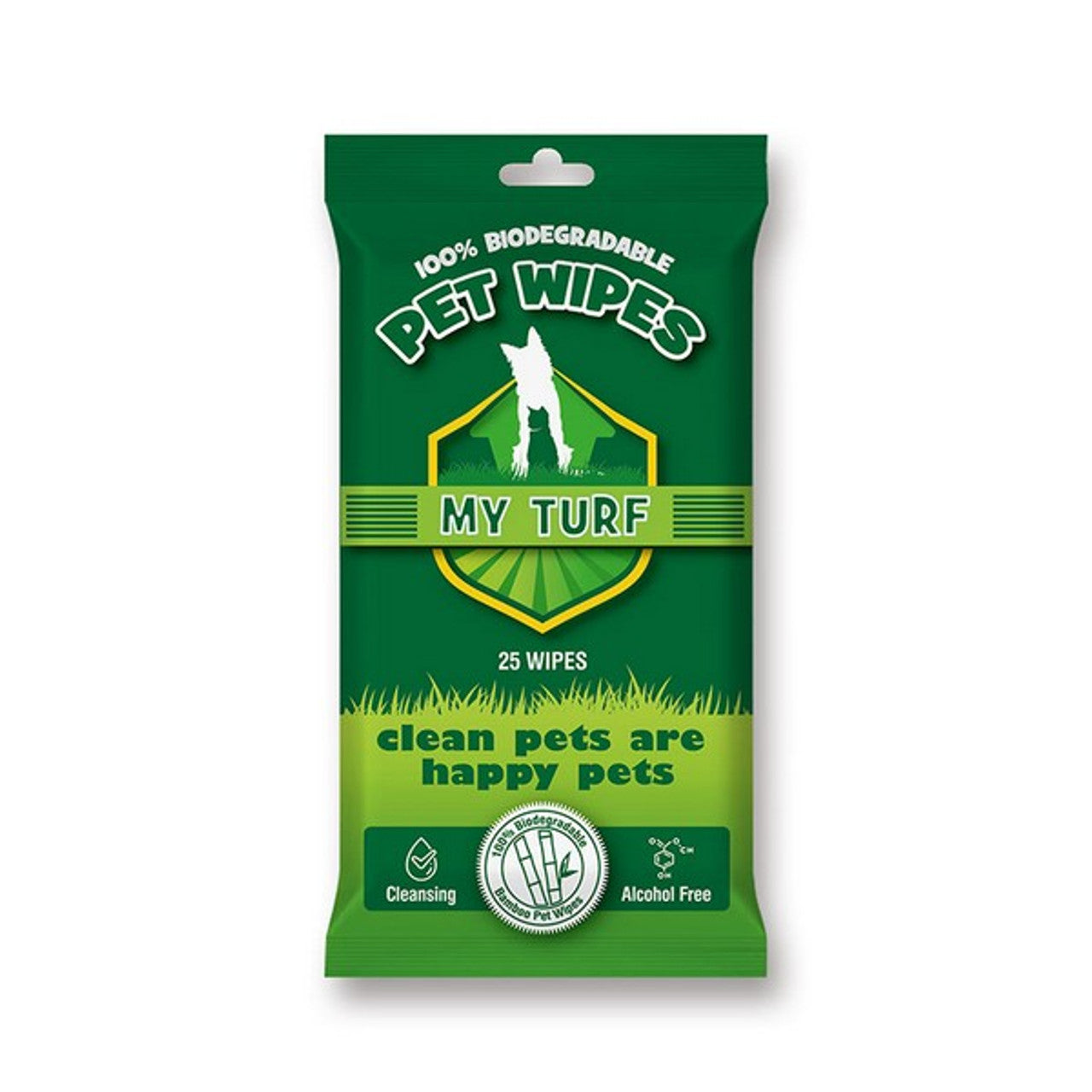 My Turf 100% Biodegradable Pet Wipes 15x20cm 25 pcs per bag - North East Pet Shop My Turf