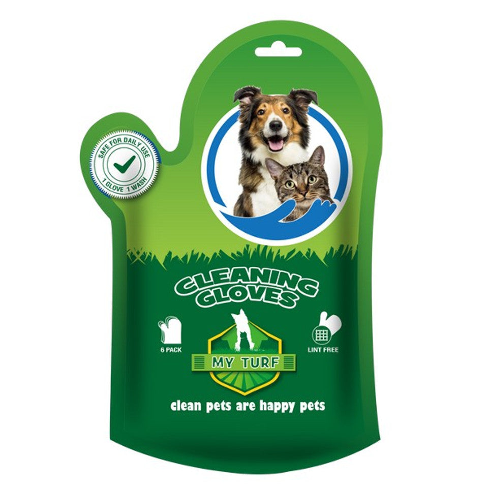 My Turf Pet Cleaning Gloves 25x22cm 6pcs - North East Pet Shop My Turf